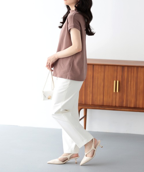 SUNFLOWER EIGHT（サンフラワーエイト）の「ハイネックTシャツ（Tシャツ/カットソー・レディース・ネイビー/モカ/ブラック/グレー/ミント/ホワイト・M/L）」の21枚目の写真