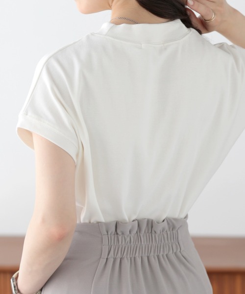 SUNFLOWER EIGHT（サンフラワーエイト）の「ハイネックTシャツ（Tシャツ/カットソー・レディース・ネイビー/モカ/ブラック/グレー/ミント/ホワイト・M/L）」の8枚目の写真