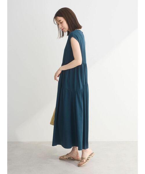 Sugar spoon（シュガースプーン）の「・SUGAR　SPOON<COOL>フレンチキリカエワンピ（ワンピース・レディース・ダークグリーン/グレイッシュベージュ/ブラック・FREE）」の6枚目の写真