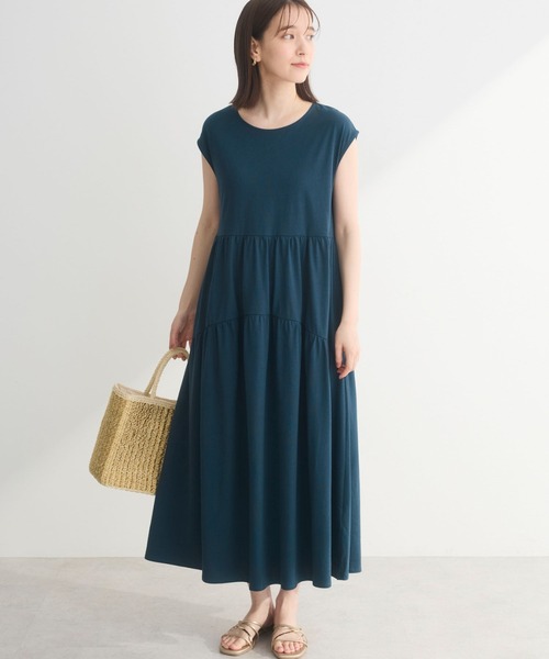 Sugar spoon（シュガースプーン）の「・SUGAR　SPOON<COOL>フレンチキリカエワンピ（ワンピース・レディース・ダークグリーン/グレイッシュベージュ/ブラック・FREE）」の3枚目の写真