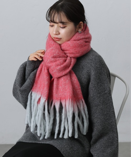 COLONY 2139(コロニートゥーワンスリーナイン)の「メランジフェイクウールマフラー(マフラー・レディース・ミント/ピンク/パープル・FREE)」の3枚目の写真