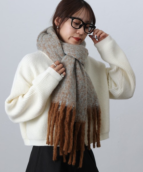 COLONY 2139(コロニートゥーワンスリーナイン)の「メランジフェイクウールマフラー(マフラー・レディース・ミント/ピンク/パープル・FREE)」の1枚目の写真