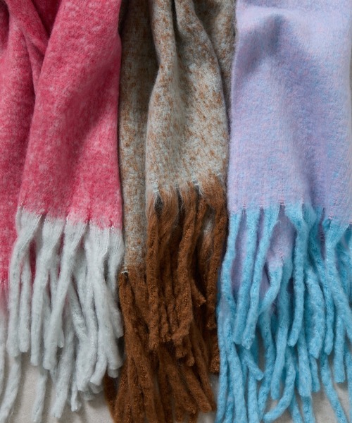 COLONY 2139(コロニートゥーワンスリーナイン)の「メランジフェイクウールマフラー(マフラー・レディース・ミント/ピンク/パープル・FREE)」の4枚目の写真