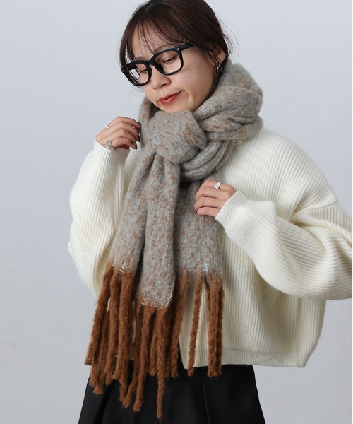 COLONY 2139(コロニートゥーワンスリーナイン)の「メランジフェイクウールマフラー(マフラー・レディース・ミント/ピンク/パープル・FREE)」の6枚目の写真