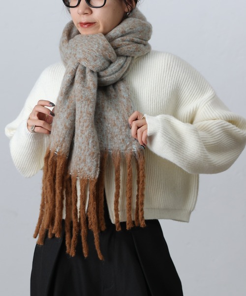 COLONY 2139(コロニートゥーワンスリーナイン)の「メランジフェイクウールマフラー(マフラー・レディース・ミント/ピンク/パープル・FREE)」の7枚目の写真