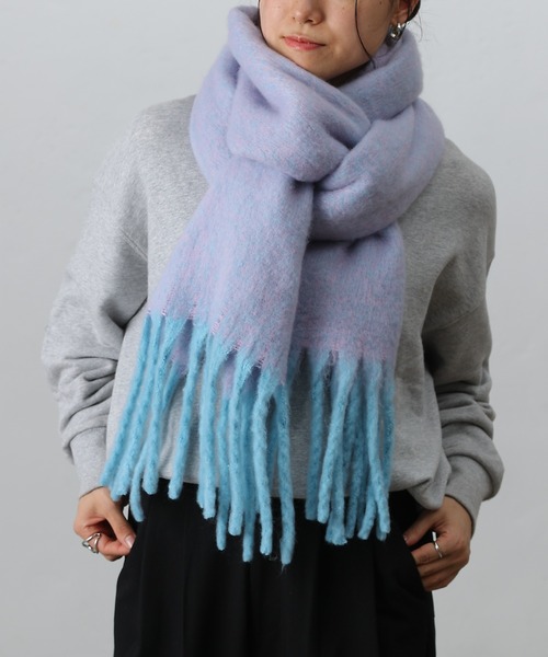 COLONY 2139(コロニートゥーワンスリーナイン)の「メランジフェイクウールマフラー(マフラー・レディース・ミント/ピンク/パープル・FREE)」の11枚目の写真