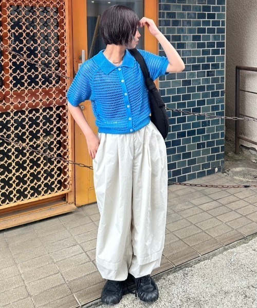 nemne store（ネンネストア）の「かぎ針編みニットカーディガン（カーディガン/ボレロ・レディース・ブルー/レッド・フリー）」の14枚目の写真