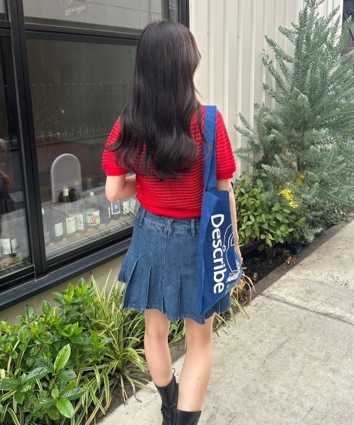 nemne store（ネンネストア）の「かぎ針編みニットカーディガン（カーディガン/ボレロ・レディース・ブルー/レッド・フリー）」の8枚目の写真