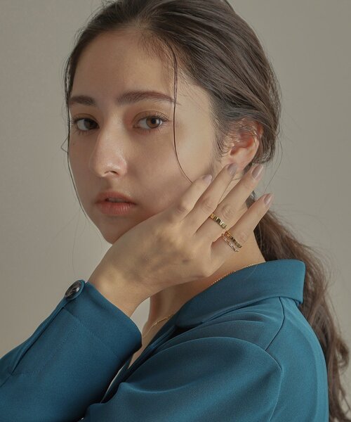 COCOSHNIK(ココシュニック)の「K18ダイヤモンド ロングカットアズキチェーン リング(リング・レディース・イエローゴールド・12/09/15 )」の7枚目の写真