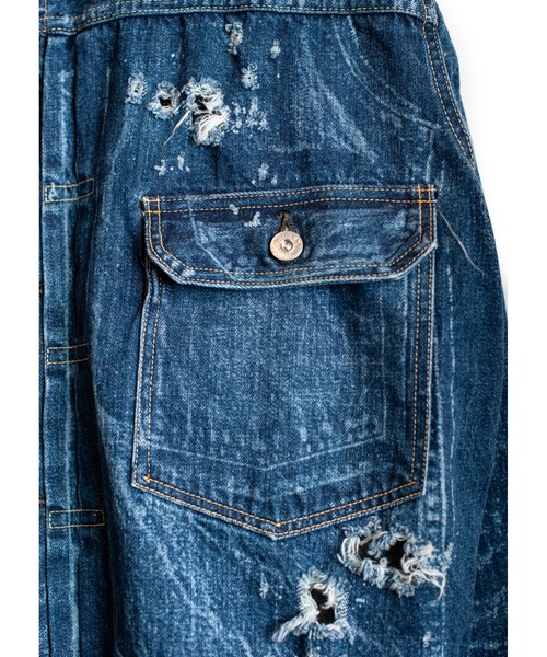 SEVESKIG(セヴシグ)の「SEVESKIG vs J.W.DAVIS 2506XX Ver,Wappen Bomb(デニムジャケット・メンズ・インディゴブルー・SMALL/MEDIUM/LARGE/X-LARGE)」の6枚目の写真