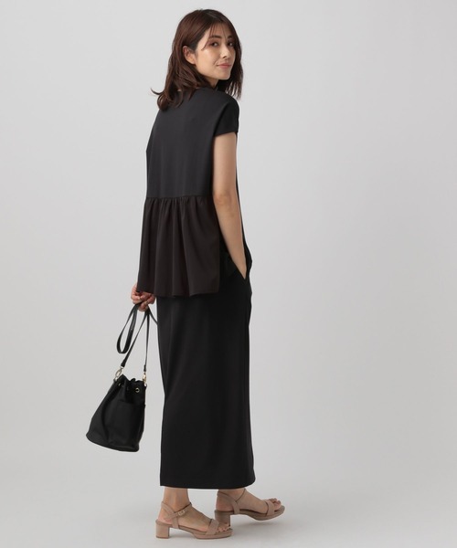 Elura（エルーラ）の「異素材コンビプルオーバー/133650（Tシャツ/カットソー・レディース・ブラック/ホワイト/グリーン系その他・FREE）」の6枚目の写真