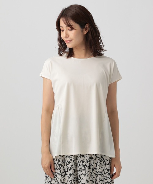 Elura（エルーラ）の「異素材コンビプルオーバー/133650（Tシャツ/カットソー・レディース・ブラック/ホワイト/グリーン系その他・FREE）」の10枚目の写真