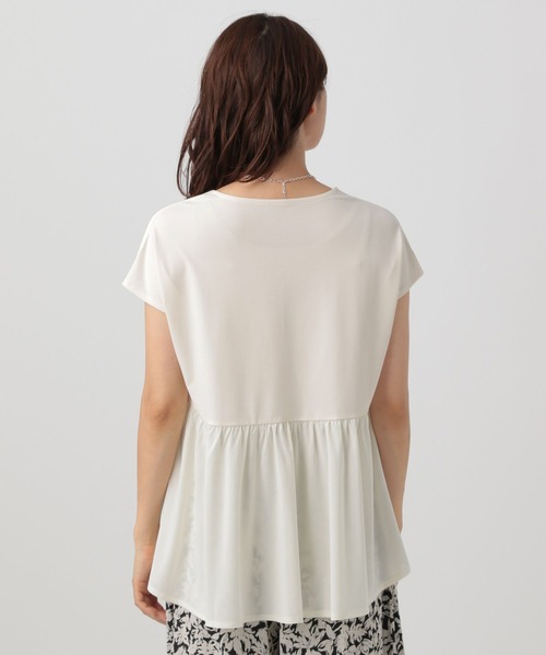 Elura（エルーラ）の「異素材コンビプルオーバー/133650（Tシャツ/カットソー・レディース・ブラック/ホワイト/グリーン系その他・FREE）」の12枚目の写真