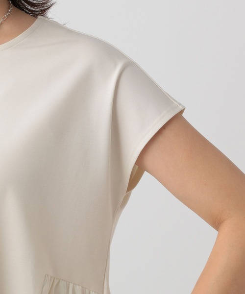 Elura（エルーラ）の「異素材コンビプルオーバー/133650（Tシャツ/カットソー・レディース・ブラック/ホワイト/グリーン系その他・FREE）」の14枚目の写真