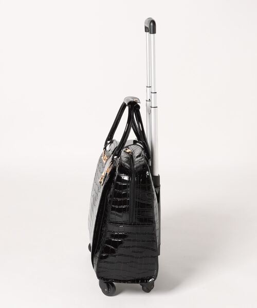 Three Four Time（ｽﾘｰﾌｫｰﾀｲﾑ）の「4輪型押しレトロキャリーBAG　＠（スーツケース/キャリーバッグ・レディース・ブラック・FREE）」の2枚目の写真