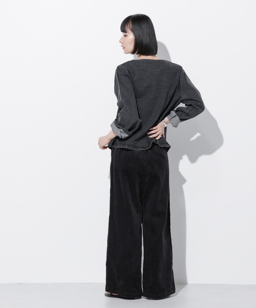 Apo(s)ture(アポスチャー)の「ARIA-004/コーデュロイドロストワイドパンツ(その他パンツ・レディース・ブラック/ベージュ/ブラウン/グリーン・XS/S/M/L/XL)」の13枚目の写真