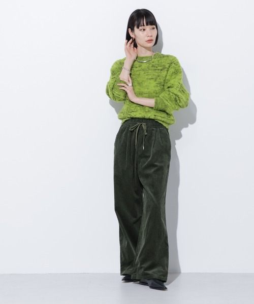 Apo(s)ture(アポスチャー)の「ARIA-004/コーデュロイドロストワイドパンツ(その他パンツ・レディース・ブラック/ベージュ/ブラウン/グリーン・XS/S/M/L/XL)」の5枚目の写真