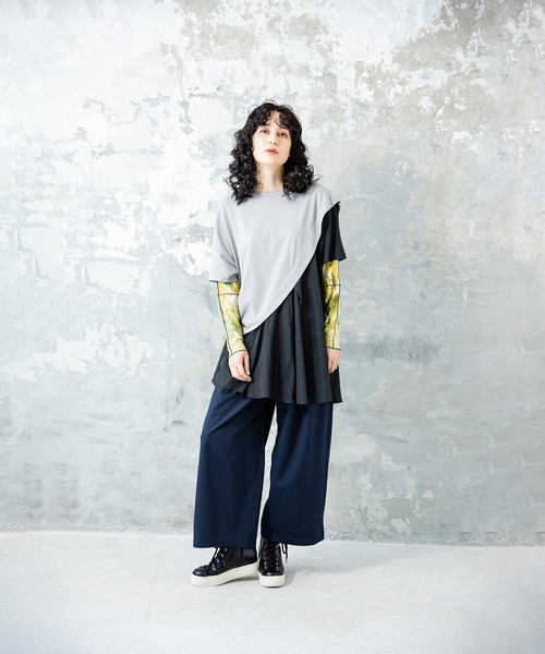 新品　オズモーシス　タック　パンツ セール】タックワイドパンツ（その他パンツ）｜OSMOSIS