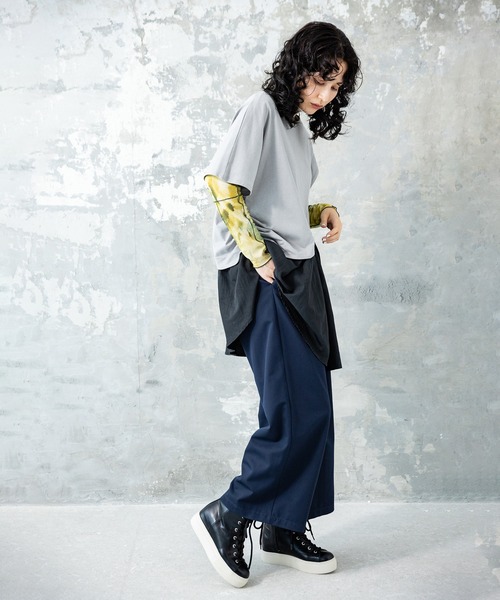 OSMOSIS（オズモーシス）の「タックワイドパンツ（その他パンツ・レディース・ベージュ/ネイビー/ライトグリーン/グレー・ONE SIZE）」の8枚目の写真