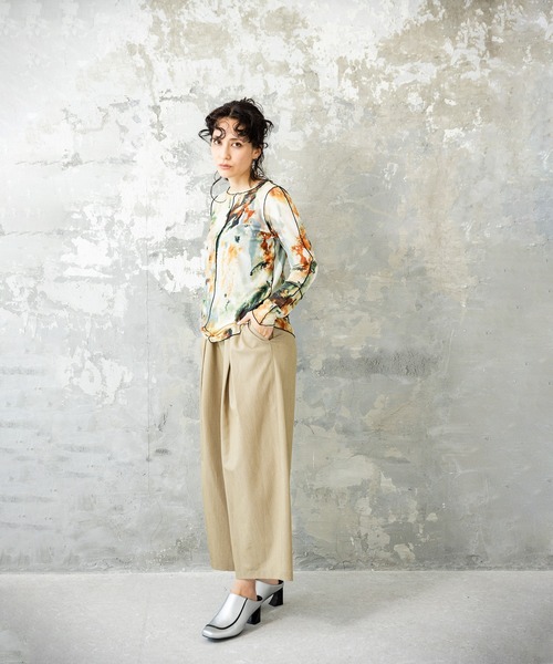 OSMOSIS（オズモーシス）の「タックワイドパンツ（その他パンツ・レディース・ベージュ/ネイビー/ライトグリーン/グレー・ONE SIZE）」の14枚目の写真