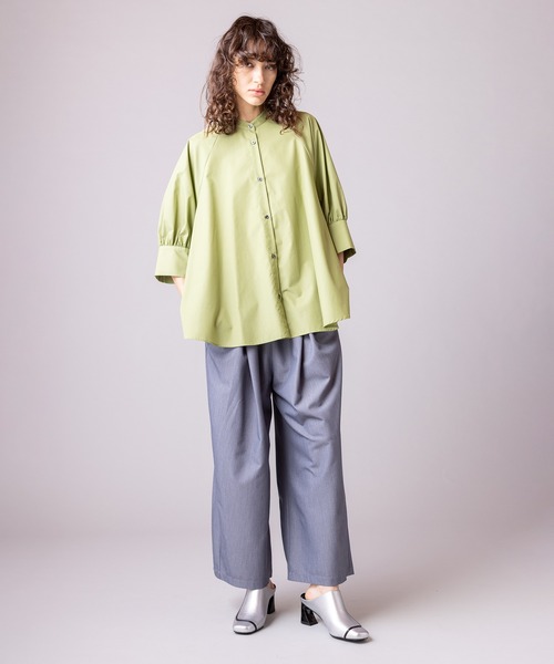 OSMOSIS（オズモーシス）の「タックワイドパンツ（その他パンツ・レディース・ベージュ/ネイビー/ライトグリーン/グレー・ONE SIZE）」の16枚目の写真