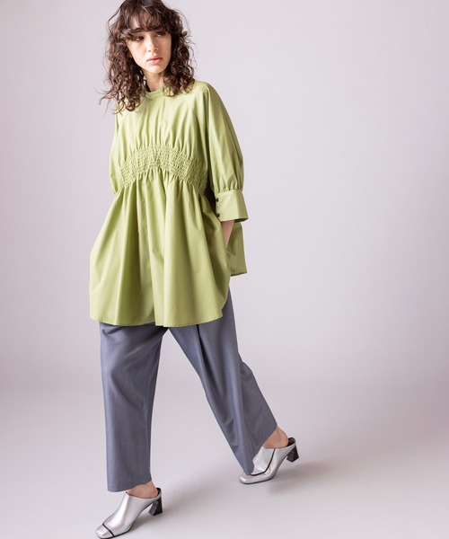 OSMOSIS（オズモーシス）の「タックワイドパンツ（その他パンツ・レディース・ベージュ/ネイビー/ライトグリーン/グレー・ONE SIZE）」の18枚目の写真