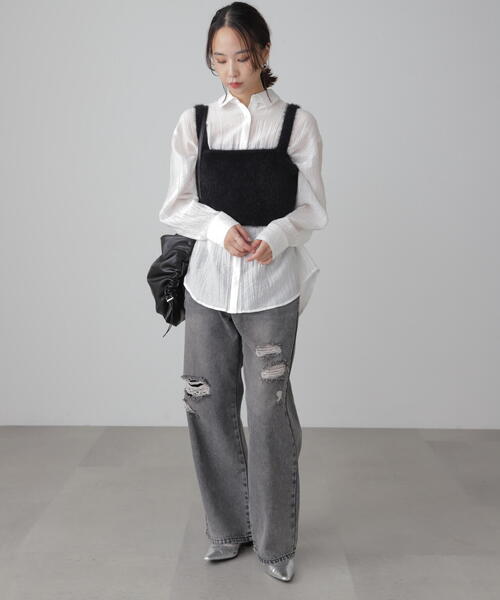 FREE'S MART(フリーズマート)の「◇シャギービスチェ(ベスト・レディース・ブラウン/ブラック/ホワイト・FREE)」の18枚目の写真