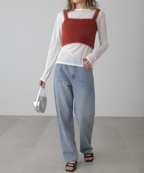 FREE'S MART(フリーズマート)の「◇シャギービスチェ(ベスト・レディース・ブラウン/ブラック/ホワイト・FREE)」の10枚目の写真