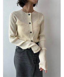 BLACK BY MOUSSY | sheer knit cardigan(シアーニットカーディガン)(カーディガン/ボレロ)
