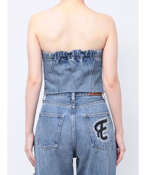 EVRIS（エヴリス）の「ジップデニムビスチェ（キャミソール・レディース・ブラック/ブルー・FREE）」の22枚目の写真