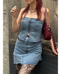 EVRIS | ジップデニムビスチェ(キャミソール)