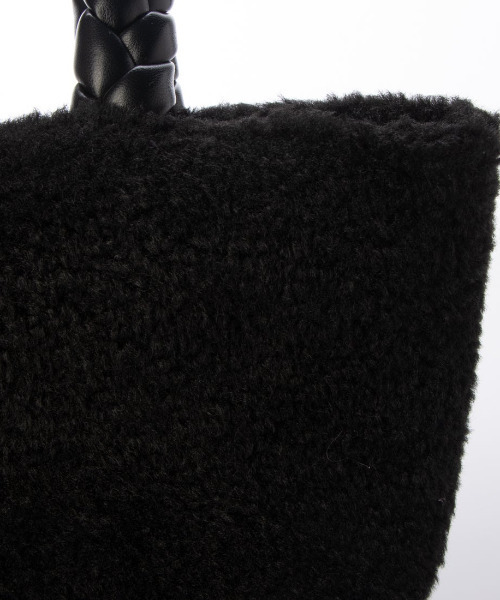 cache cache（カシュ カシュ）の「カシュカシュ cachecache / ブレイドハンドルボアミニトート（トートバッグ・レディース・グレー/アイボリー/ブラック・FREE）」の12枚目の写真