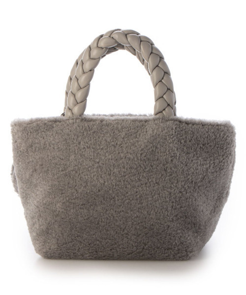 cache cache（カシュ カシュ）の「カシュカシュ cachecache / ブレイドハンドルボアミニトート（トートバッグ・レディース・グレー/アイボリー/ブラック・FREE）」の9枚目の写真