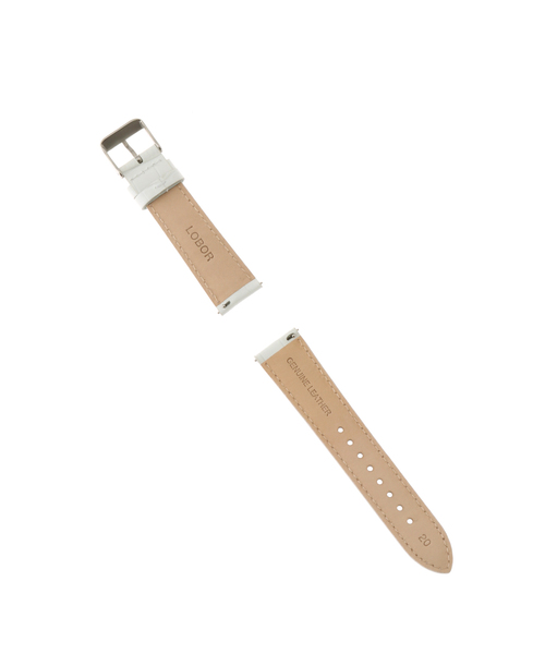 HIROB(ヒロブ)の「LOBOR WHITE STRAP 20mm(SILVER)(アナログ腕時計・レディース・シルバー・FREE)」の2枚目の写真