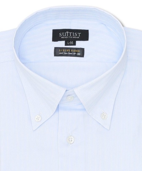 スーティスト 超長綿120双糸 ウオッシャブル ボタンダウン ビジネスドレス長袖シャツ（ビジネスシャツ）｜TAKA-Q（タカキュー）