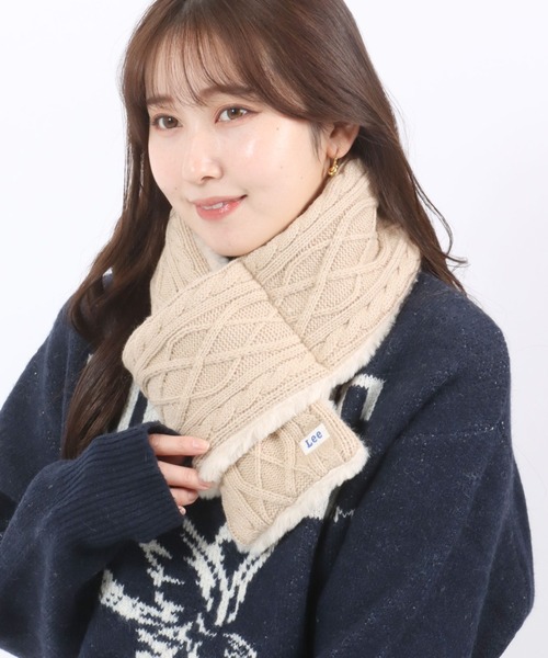 Lee（リー）の「Lee（リー）ケーブル編みニット×フェイクファー