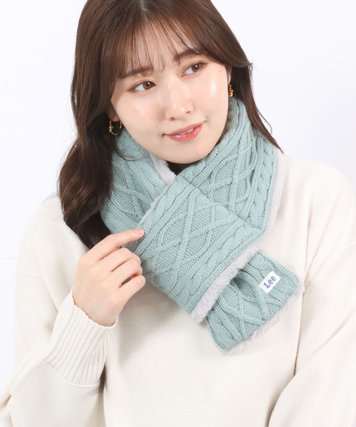 Lee（リー）の「Lee（リー）ケーブル編みニット×フェイクファー