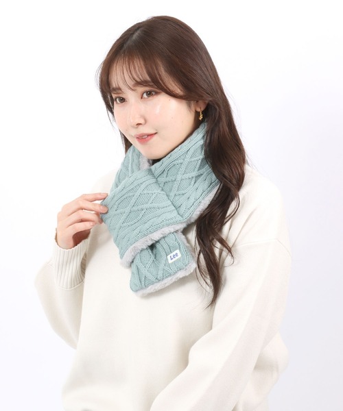 Lee（リー）の「Lee（リー）ケーブル編みニット×フェイクファー