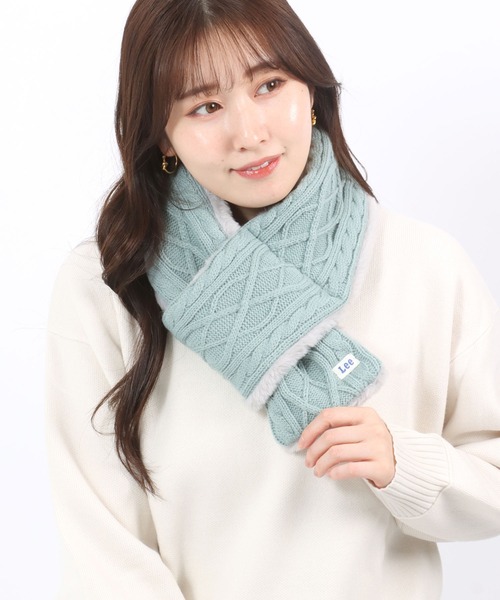 Lee（リー）の「Lee（リー）ケーブル編みニット×フェイクファー