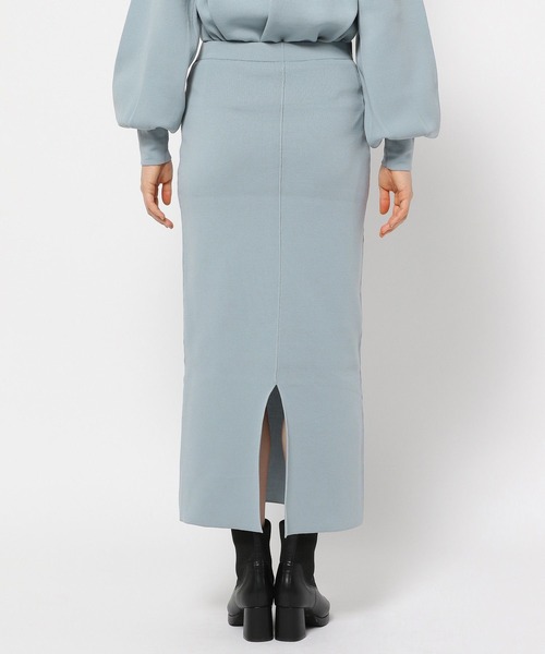 mysty woman（ミスティウーマン）の「ソフトタッチナローニットスカート 152985（スカート・レディース・ブラック/オフホワイト/ブルー・FREE）」の13枚目の写真