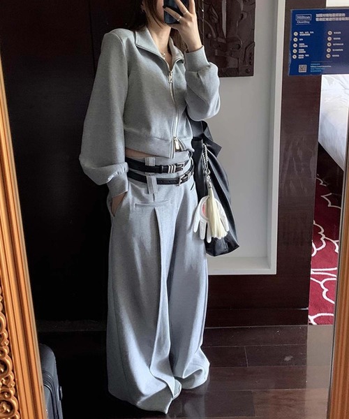 LONSLAN】トップステッチ 3連スクエアリングベルト CHLONA24a008