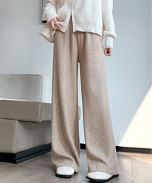 裏起毛 コーデュロイ ワイド ストレート パンツ