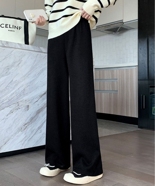 kirakiraShop(キラキラショップ)の「裏起毛 コーデュロイ ワイド ストレート パンツ(その他パンツ・レディース・アイボリー/ベージュ/ブラック・M/L)」の6枚目の写真