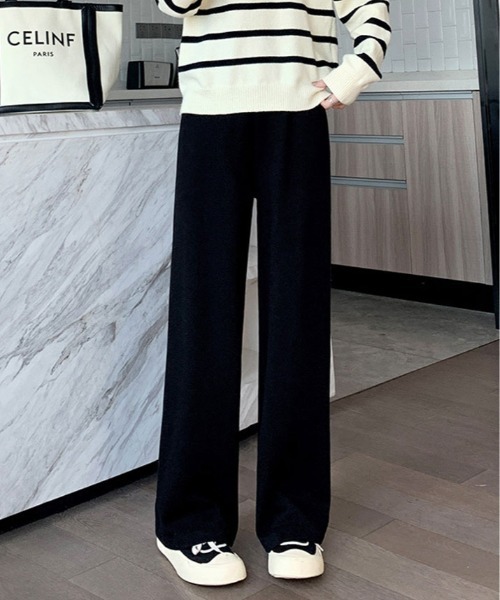 kirakiraShop(キラキラショップ)の「裏起毛 コーデュロイ ワイド ストレート パンツ(その他パンツ・レディース・アイボリー/ベージュ/ブラック・M/L)」の7枚目の写真