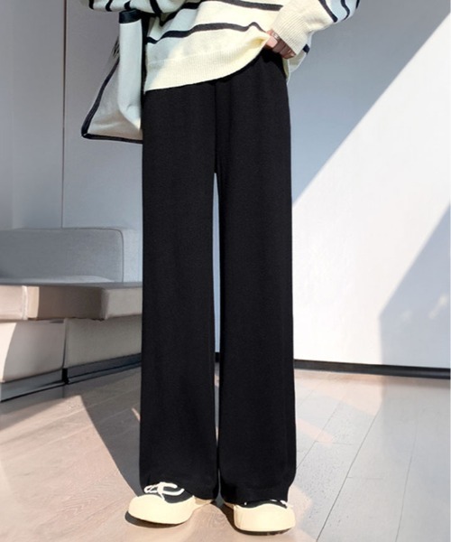 kirakiraShop(キラキラショップ)の「裏起毛 コーデュロイ ワイド ストレート パンツ(その他パンツ・レディース・アイボリー/ベージュ/ブラック・M/L)」の8枚目の写真