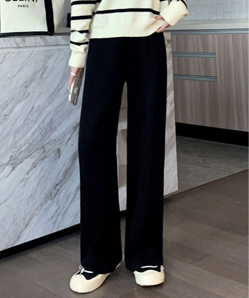 kirakiraShop(キラキラショップ)の「裏起毛 コーデュロイ ワイド ストレート パンツ(その他パンツ・レディース・アイボリー/ベージュ/ブラック・M/L)」の10枚目の写真