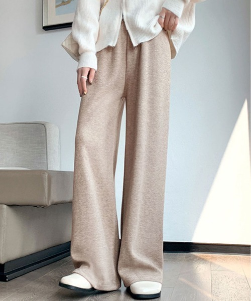 kirakiraShop(キラキラショップ)の「裏起毛 コーデュロイ ワイド ストレート パンツ(その他パンツ・レディース・アイボリー/ベージュ/ブラック・M/L)」の12枚目の写真