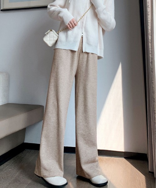 kirakiraShop(キラキラショップ)の「裏起毛 コーデュロイ ワイド ストレート パンツ(その他パンツ・レディース・アイボリー/ベージュ/ブラック・M/L)」の13枚目の写真