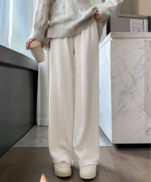 kirakiraShop(キラキラショップ)の「裏起毛 コーデュロイ ワイド ストレート パンツ(その他パンツ・レディース・アイボリー/ベージュ/ブラック・M/L)」の19枚目の写真