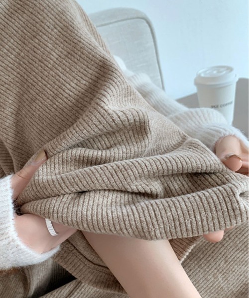 kirakiraShop(キラキラショップ)の「裏起毛 コーデュロイ ワイド ストレート パンツ(その他パンツ・レディース・アイボリー/ベージュ/ブラック・M/L)」の11枚目の写真